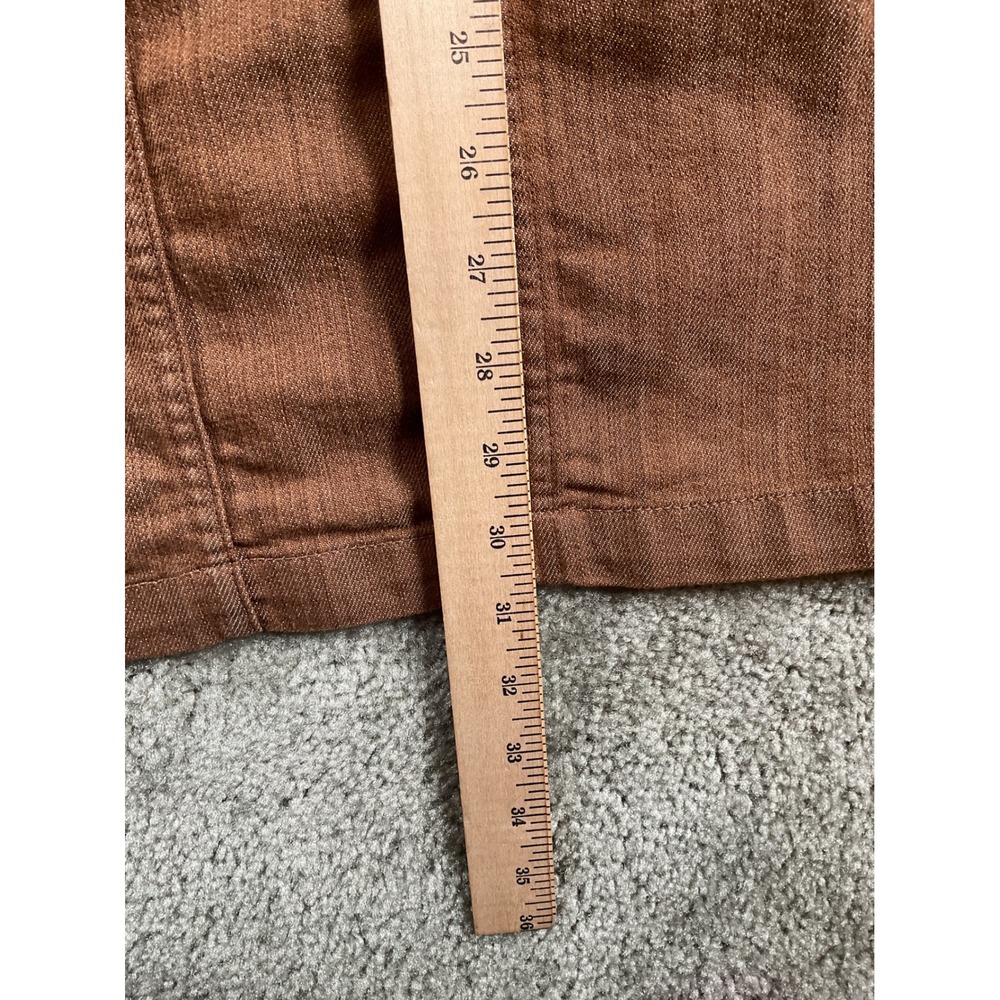 ROAMANS Womens Brown Denim Button Up Jacket Size‎ 24W Utility Style - Picture 6 of 6